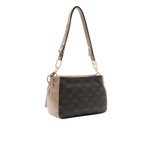 Borsa Donna a spalla, con motivo monogram e chiusura zip
